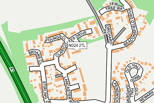 NG24 2TL map - OS OpenMap – Local (Ordnance Survey)
