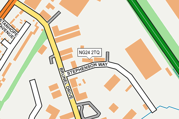 NG24 2TQ map - OS OpenMap – Local (Ordnance Survey)