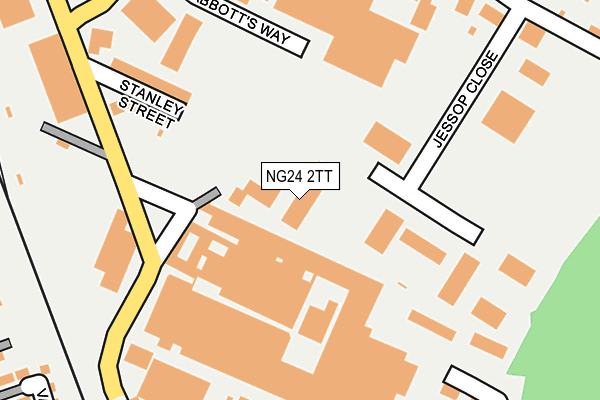 NG24 2TT map - OS OpenMap – Local (Ordnance Survey)
