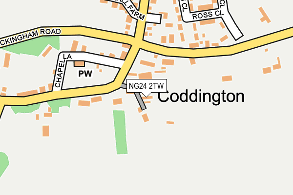 NG24 2TW map - OS OpenMap – Local (Ordnance Survey)