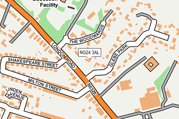 NG24 3AL map - OS OpenMap – Local (Ordnance Survey)