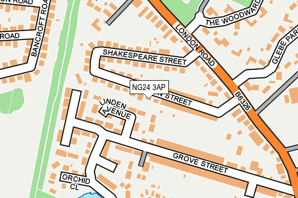 NG24 3AP map - OS OpenMap – Local (Ordnance Survey)