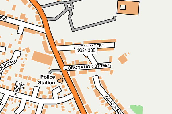 NG24 3BB map - OS OpenMap – Local (Ordnance Survey)