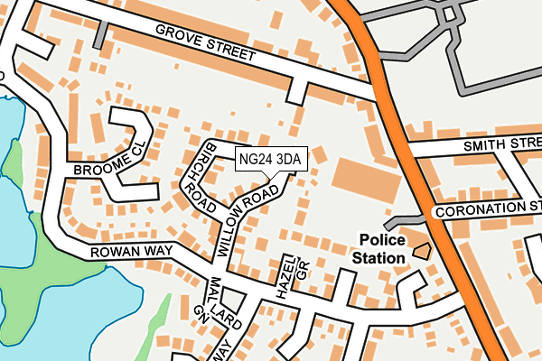 NG24 3DA map - OS OpenMap – Local (Ordnance Survey)