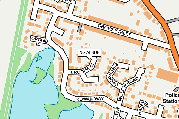 NG24 3DE map - OS OpenMap – Local (Ordnance Survey)