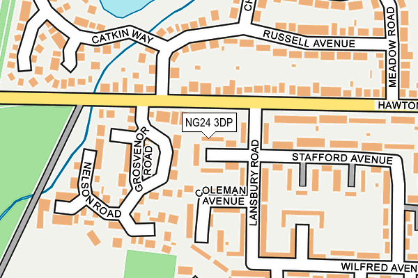 NG24 3DP map - OS OpenMap – Local (Ordnance Survey)