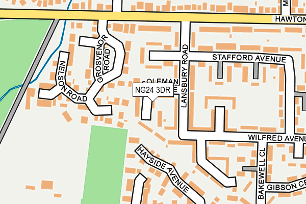 NG24 3DR map - OS OpenMap – Local (Ordnance Survey)