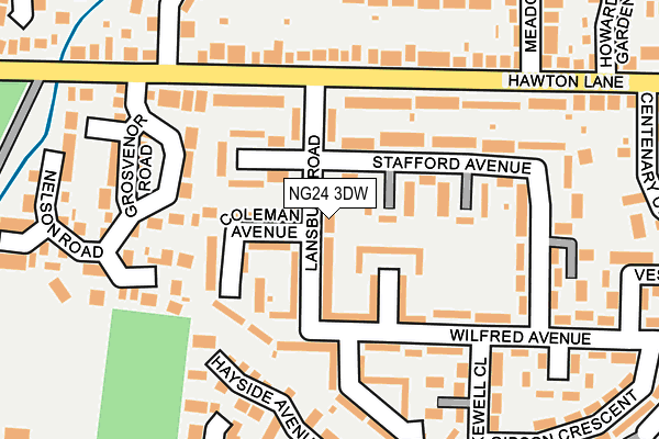 NG24 3DW map - OS OpenMap – Local (Ordnance Survey)