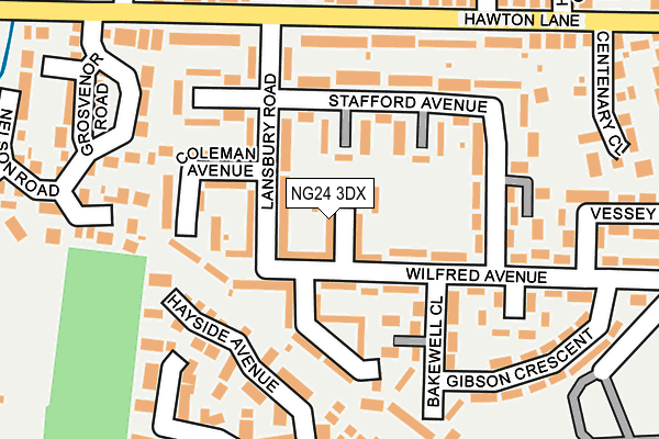 NG24 3DX map - OS OpenMap – Local (Ordnance Survey)