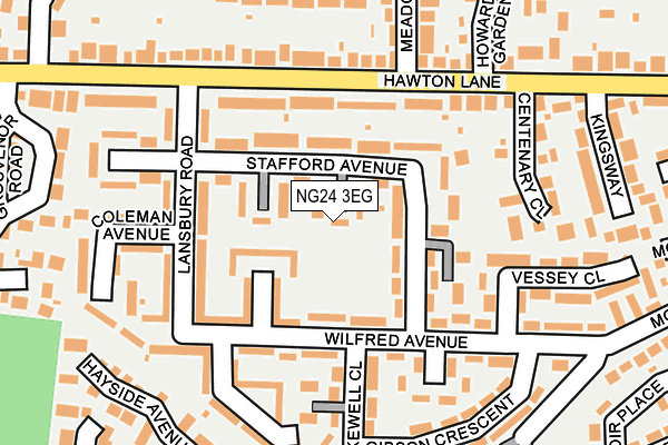 NG24 3EG map - OS OpenMap – Local (Ordnance Survey)