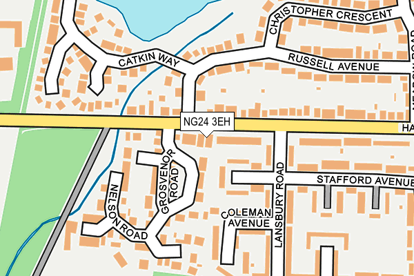 NG24 3EH map - OS OpenMap – Local (Ordnance Survey)