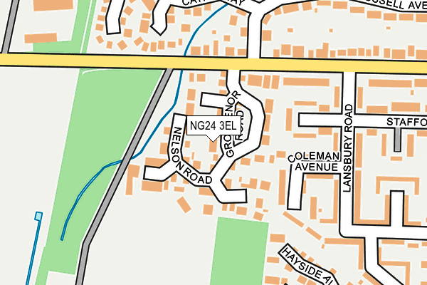NG24 3EL map - OS OpenMap – Local (Ordnance Survey)