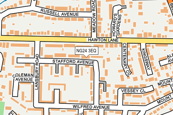 NG24 3EQ map - OS OpenMap – Local (Ordnance Survey)