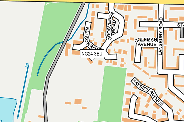 NG24 3EU map - OS OpenMap – Local (Ordnance Survey)