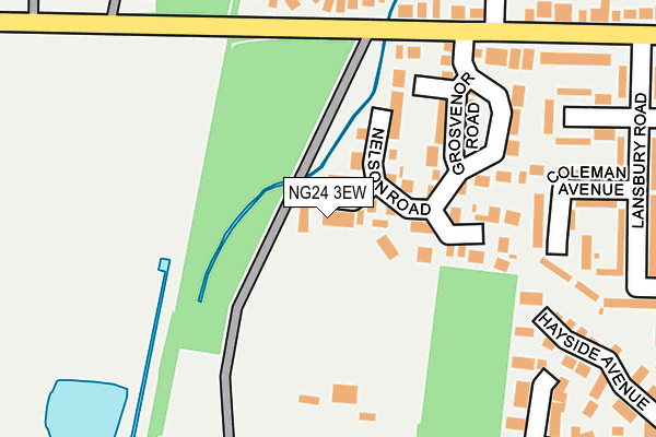 NG24 3EW map - OS OpenMap – Local (Ordnance Survey)