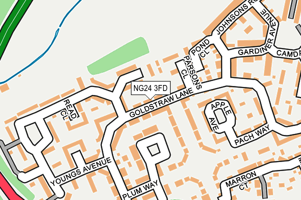 NG24 3FD map - OS OpenMap – Local (Ordnance Survey)