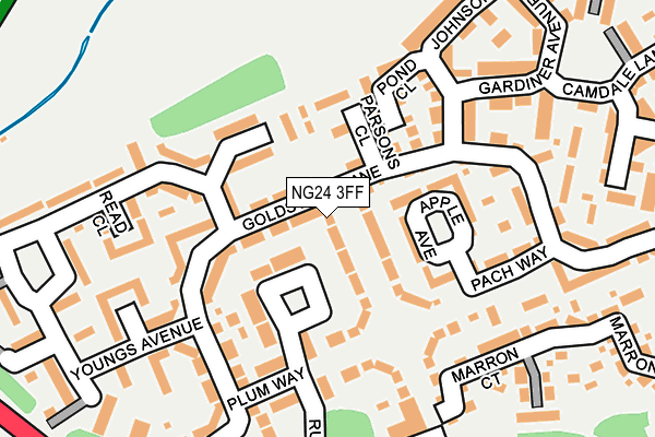 NG24 3FF map - OS OpenMap – Local (Ordnance Survey)