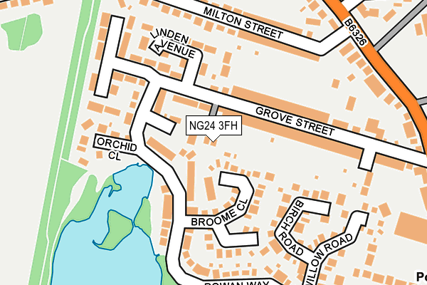 NG24 3FH map - OS OpenMap – Local (Ordnance Survey)