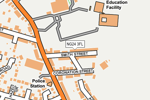 NG24 3FL map - OS OpenMap – Local (Ordnance Survey)