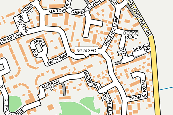 NG24 3FQ map - OS OpenMap – Local (Ordnance Survey)