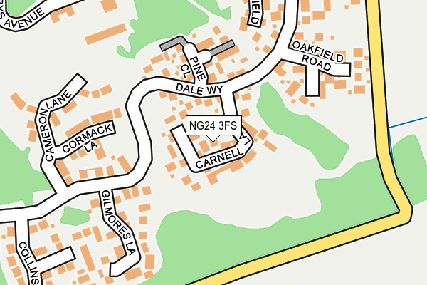 NG24 3FS map - OS OpenMap – Local (Ordnance Survey)