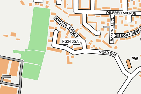 NG24 3GA map - OS OpenMap – Local (Ordnance Survey)