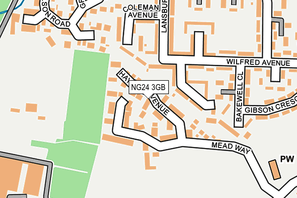 NG24 3GB map - OS OpenMap – Local (Ordnance Survey)