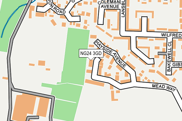 NG24 3GD map - OS OpenMap – Local (Ordnance Survey)