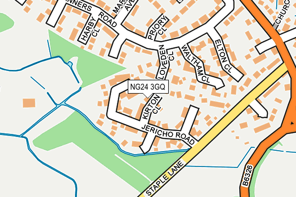 NG24 3GQ map - OS OpenMap – Local (Ordnance Survey)