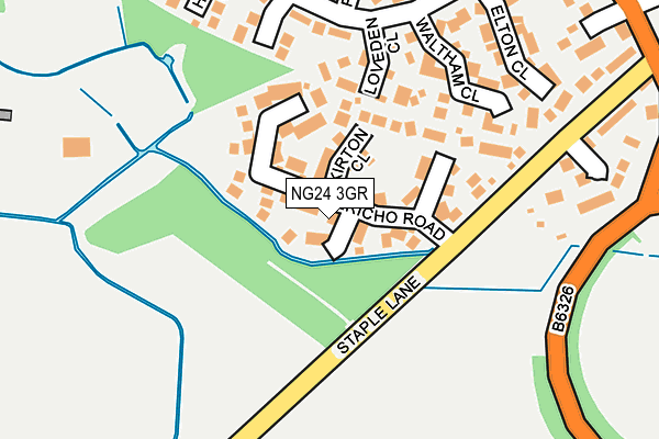 NG24 3GR map - OS OpenMap – Local (Ordnance Survey)