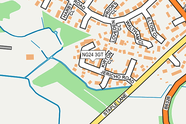 NG24 3GT map - OS OpenMap – Local (Ordnance Survey)