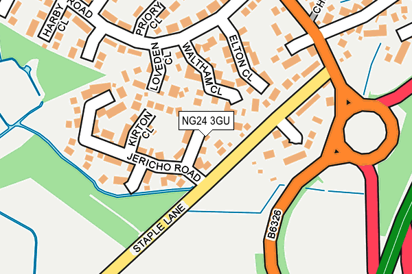 NG24 3GU map - OS OpenMap – Local (Ordnance Survey)