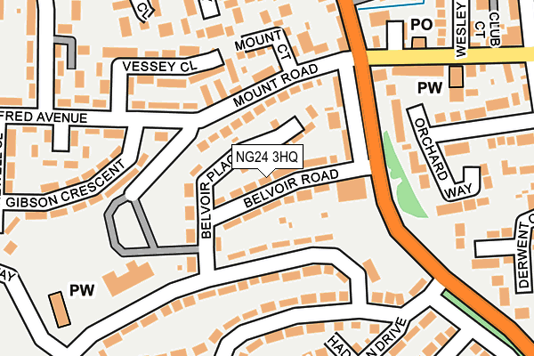 NG24 3HQ map - OS OpenMap – Local (Ordnance Survey)