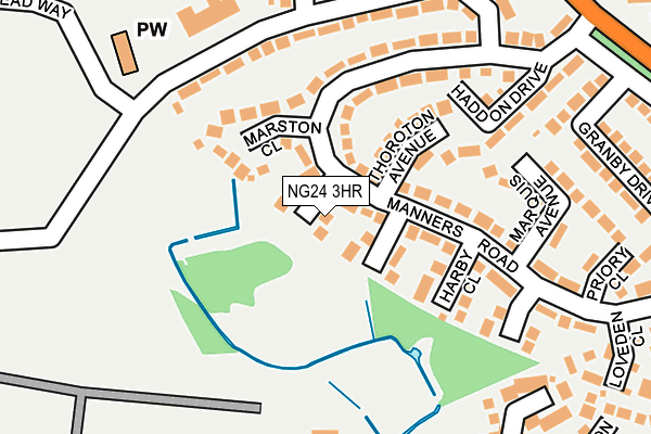 NG24 3HR map - OS OpenMap – Local (Ordnance Survey)