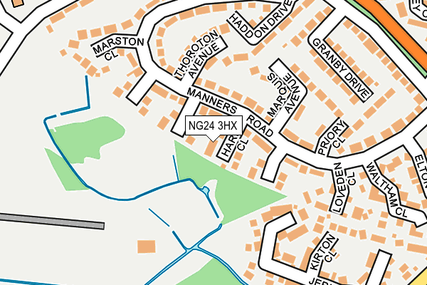 NG24 3HX map - OS OpenMap – Local (Ordnance Survey)