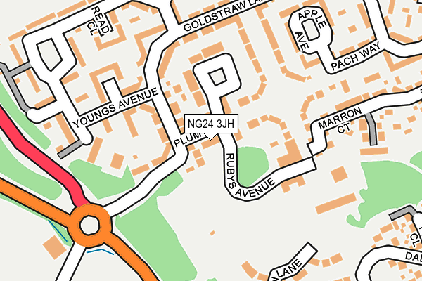 NG24 3JH map - OS OpenMap – Local (Ordnance Survey)