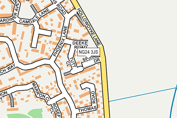 NG24 3JS map - OS OpenMap – Local (Ordnance Survey)