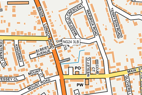 NG24 3LB map - OS OpenMap – Local (Ordnance Survey)