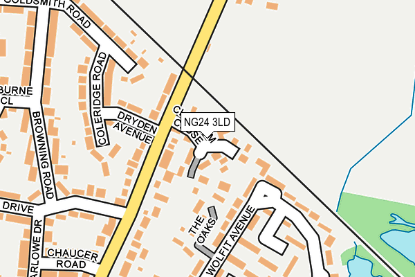 NG24 3LD map - OS OpenMap – Local (Ordnance Survey)