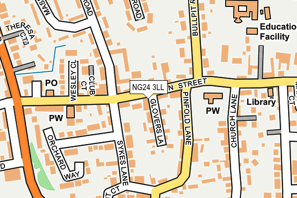 NG24 3LL map - OS OpenMap – Local (Ordnance Survey)