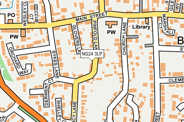 NG24 3LP map - OS OpenMap – Local (Ordnance Survey)