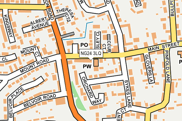 NG24 3LQ map - OS OpenMap – Local (Ordnance Survey)