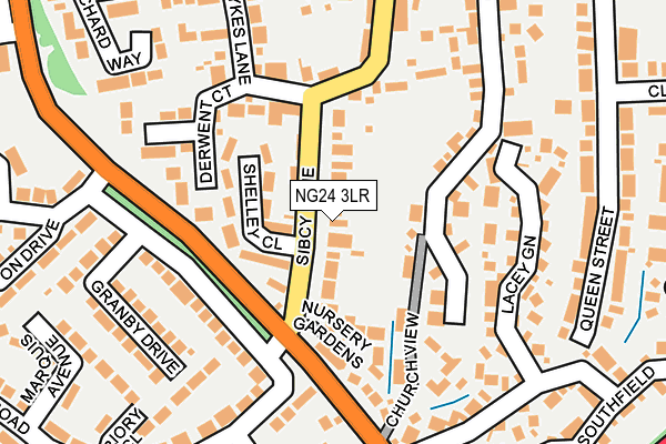 NG24 3LR map - OS OpenMap – Local (Ordnance Survey)