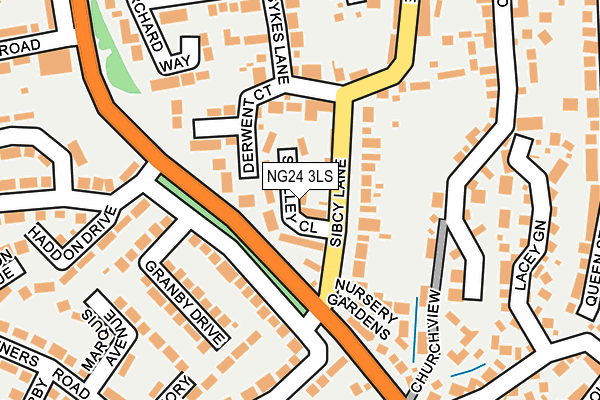 NG24 3LS map - OS OpenMap – Local (Ordnance Survey)