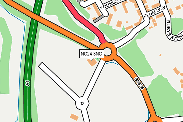 NG24 3NG map - OS OpenMap – Local (Ordnance Survey)