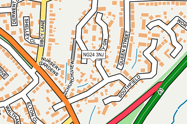 NG24 3NJ map - OS OpenMap – Local (Ordnance Survey)