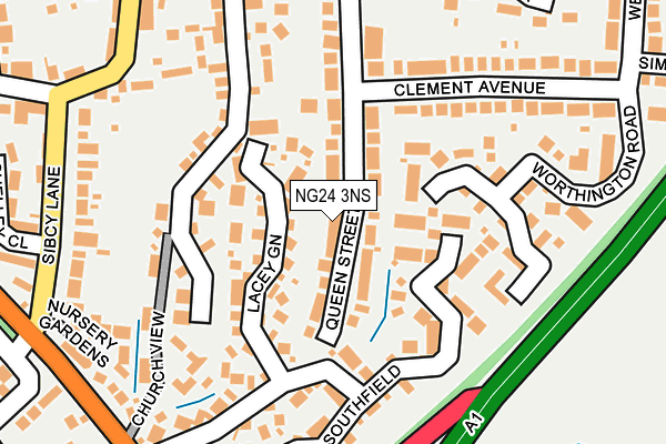 NG24 3NS map - OS OpenMap – Local (Ordnance Survey)