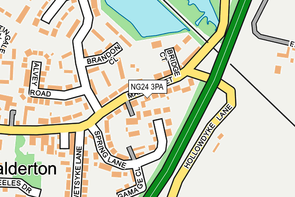 NG24 3PA map - OS OpenMap – Local (Ordnance Survey)