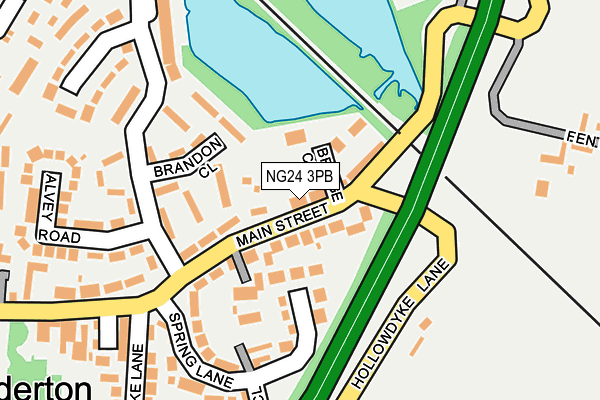 NG24 3PB map - OS OpenMap – Local (Ordnance Survey)