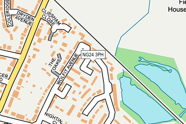 NG24 3PH map - OS OpenMap – Local (Ordnance Survey)